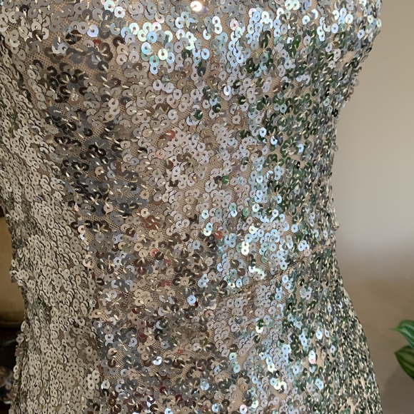 Forever 21 Silver Sequin Evening Dress - Picture 4 of 7